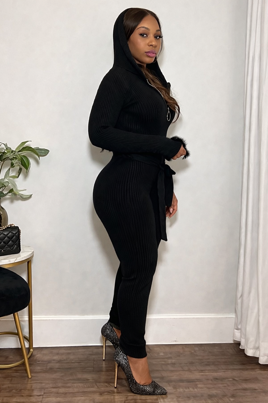 Hanging Threads Knitted Jumpsuit