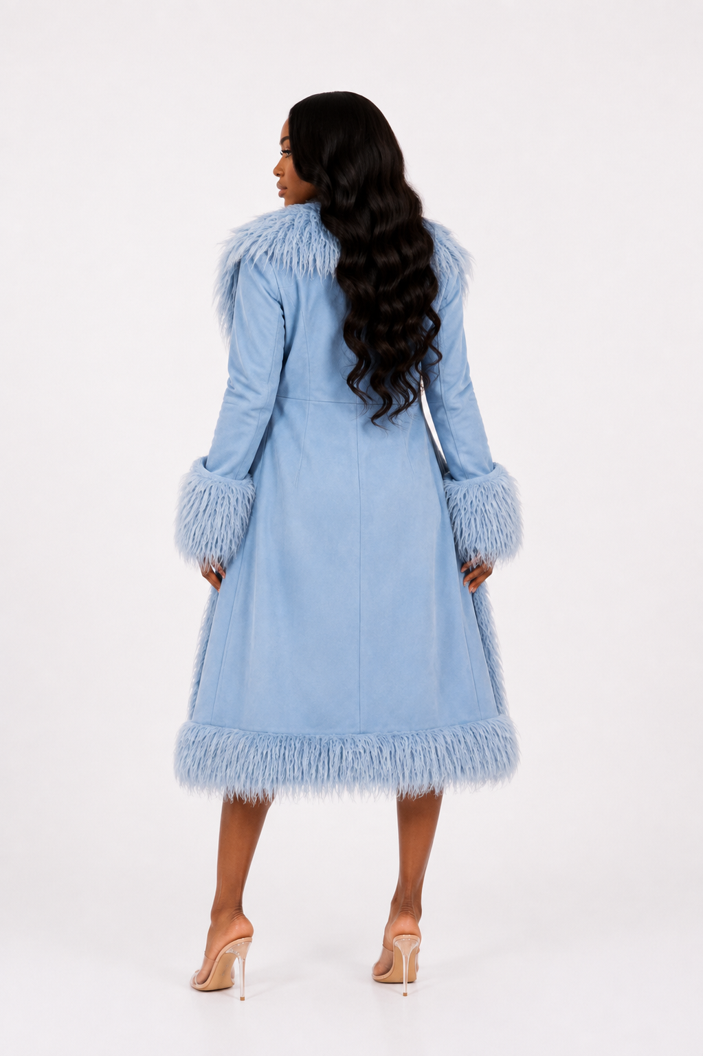 Shags Faux Fur Trim Coat