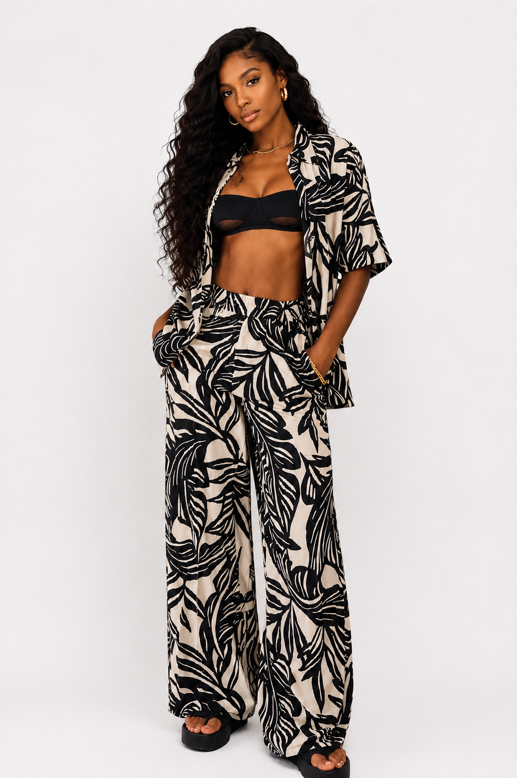 Tropical Noir Two Piece Set