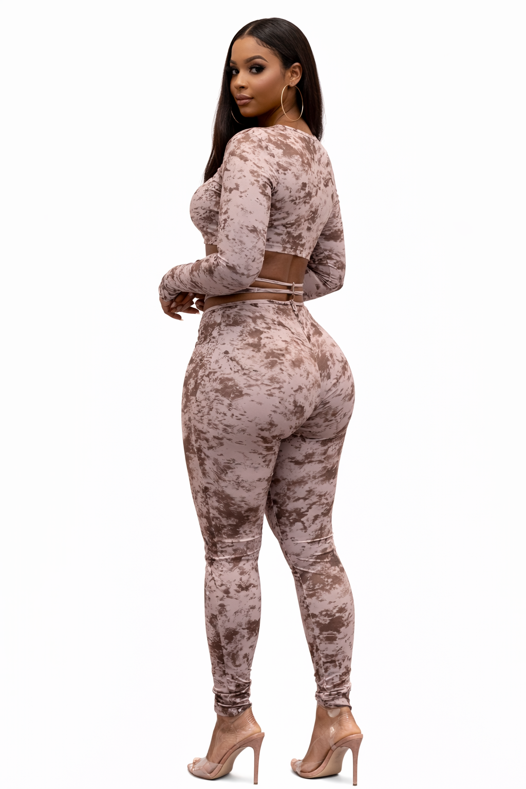 Mocha Marble Two-Piece Set