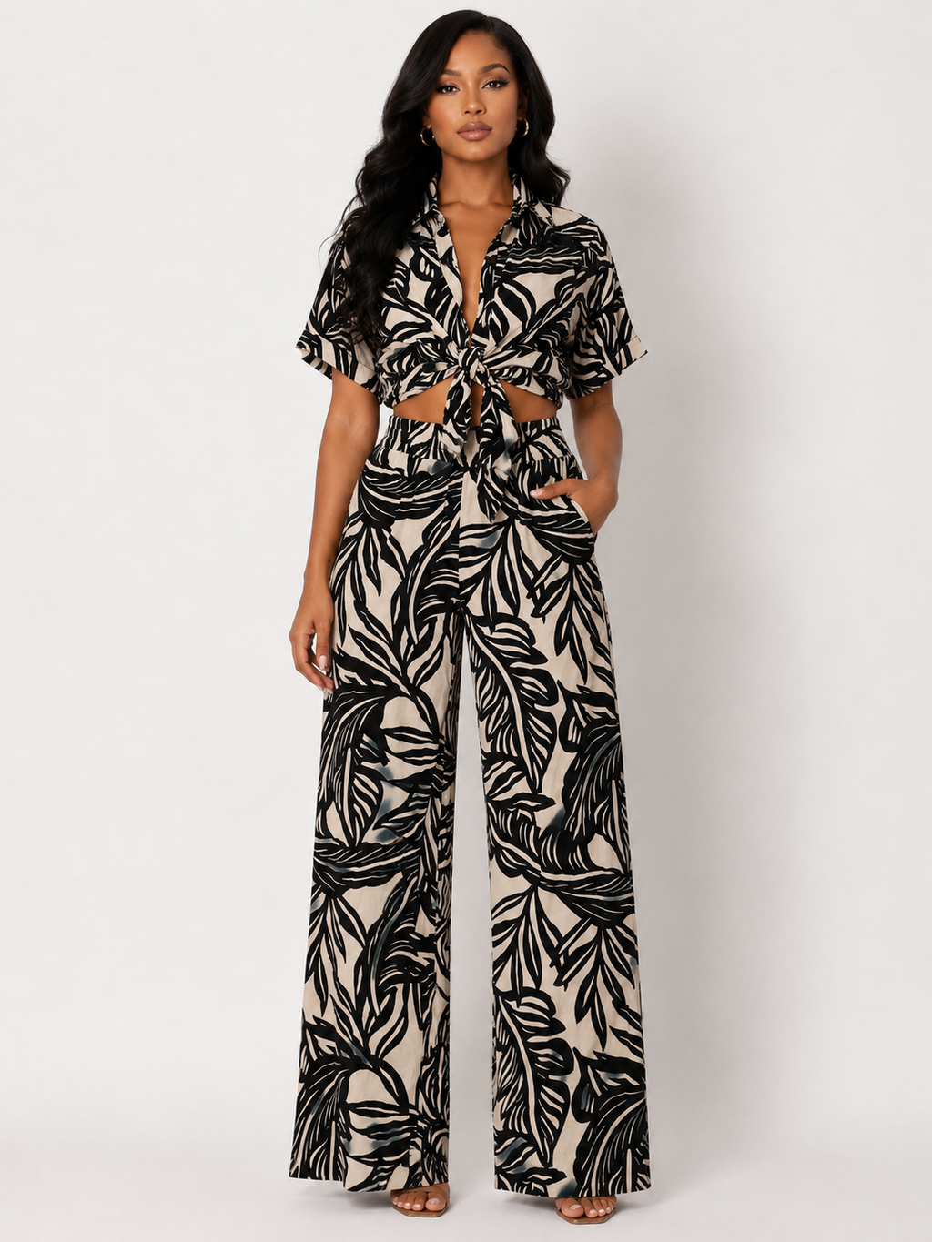 Tropical Noir Two Piece Set