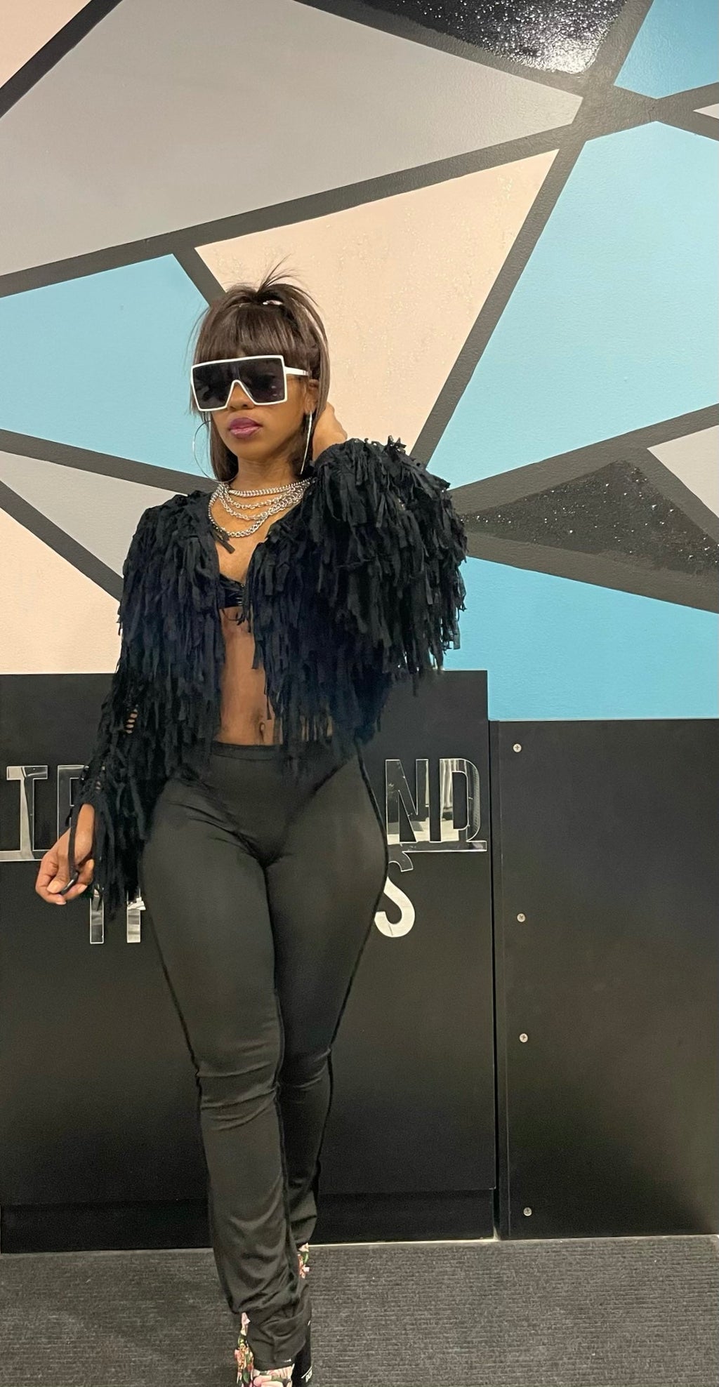 Outsider stitched leggings