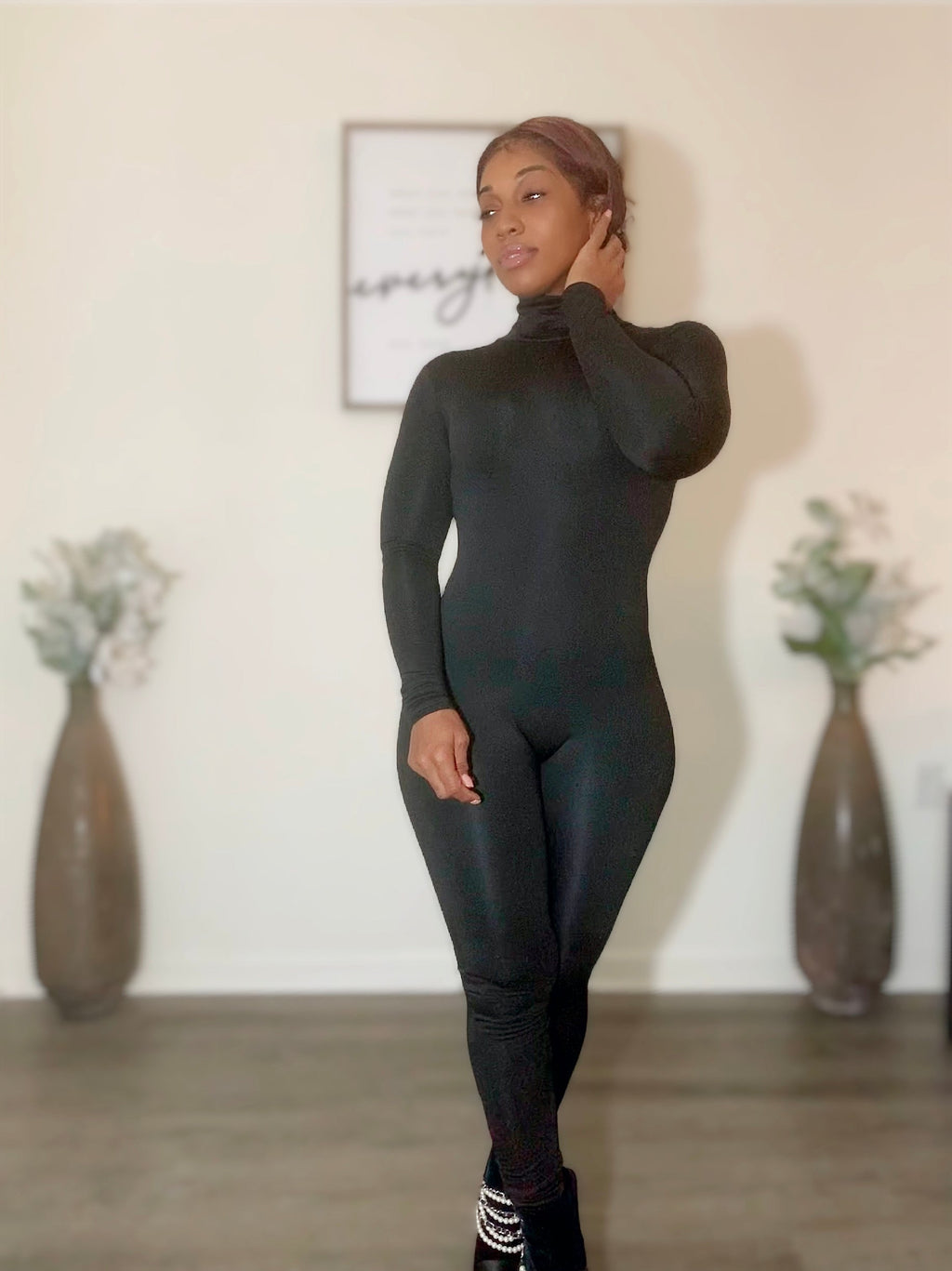 Dead Presidents mock neck jumpsuit