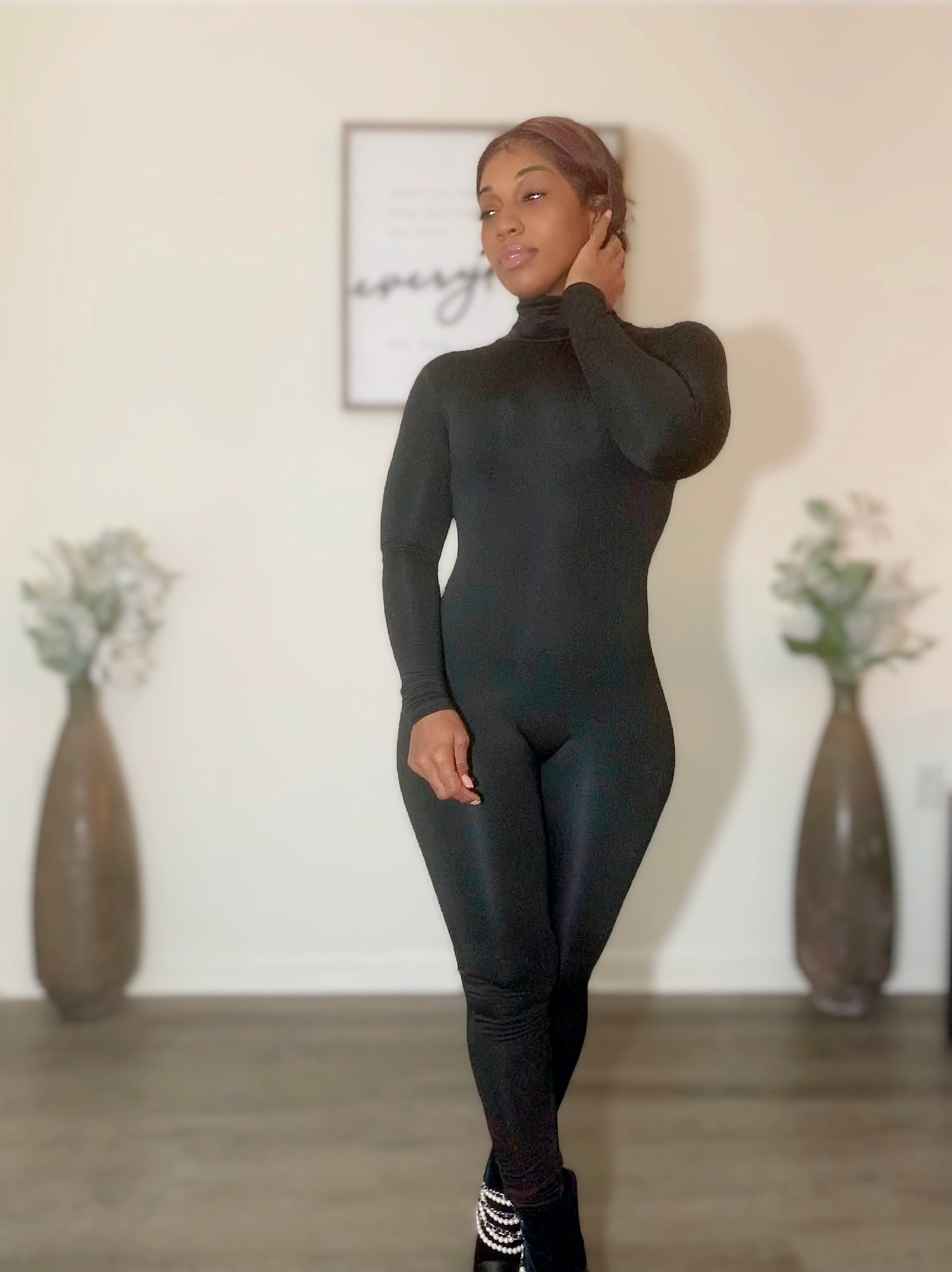 Dead Presidents mock neck jumpsuit