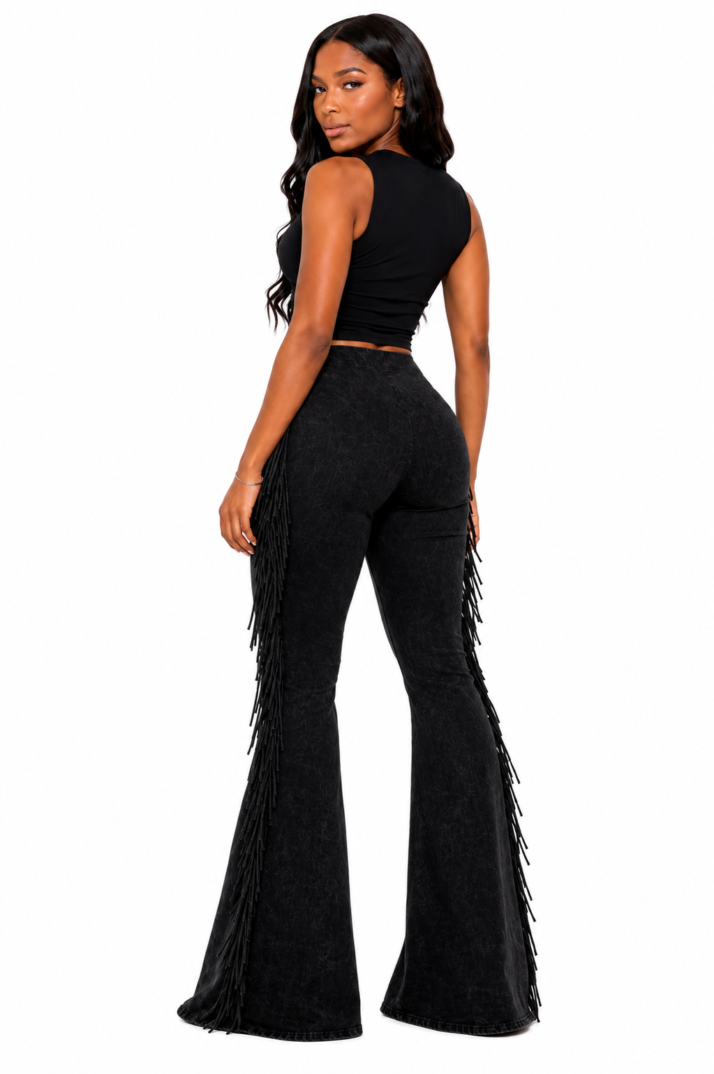 Fringe Statement Flare Pants