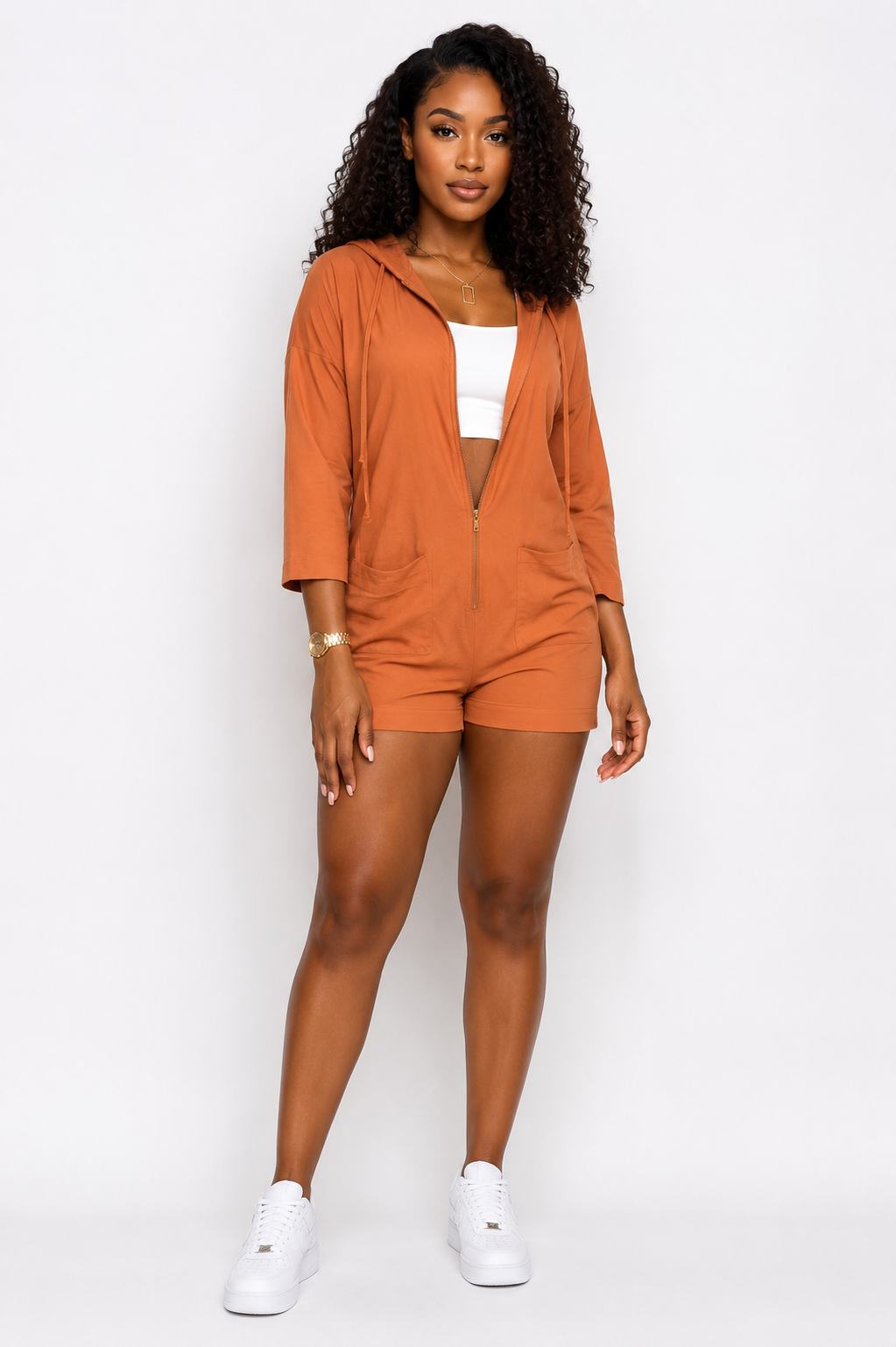 Weekend Chill Hooded Romper