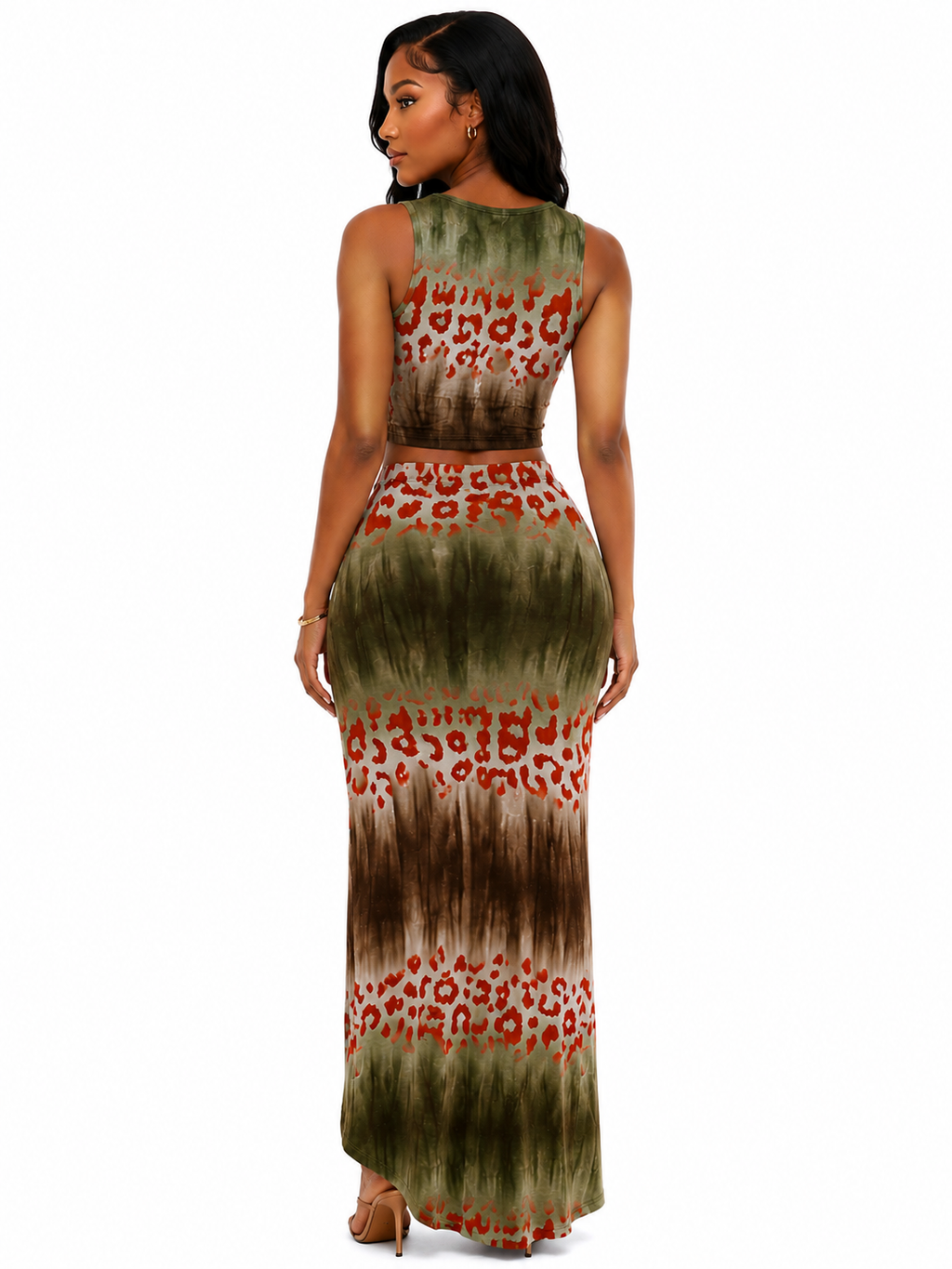 Olive Ember Two-Piece Maxi Skirt Set