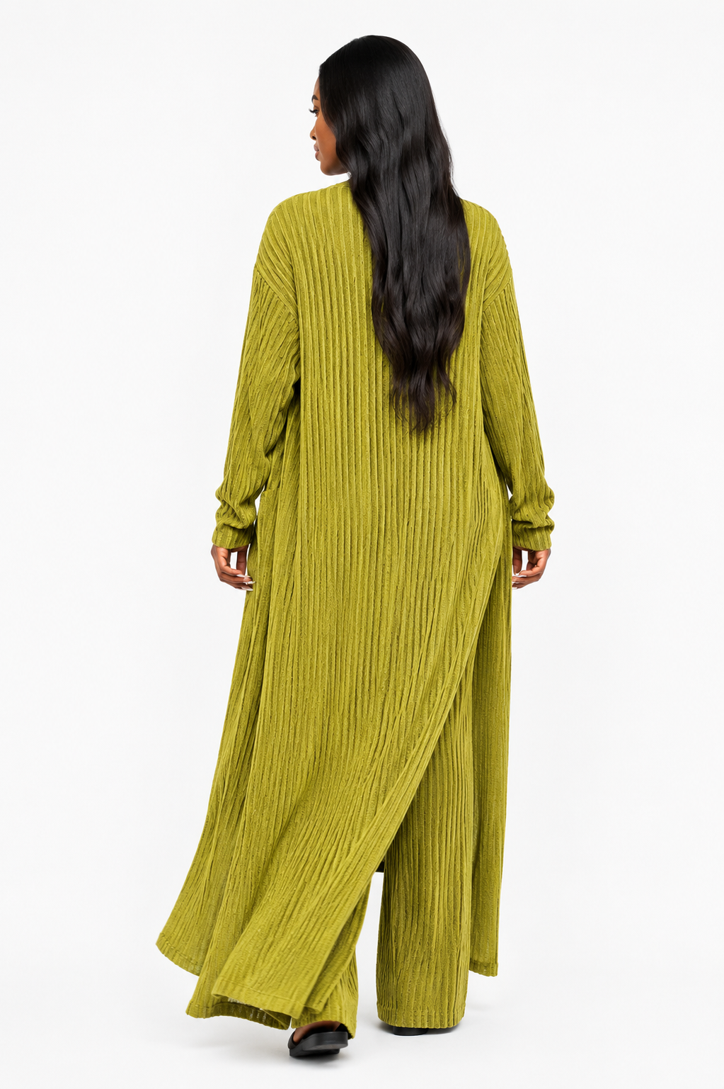 Olive Luxe Ribbed Three Piece Set
