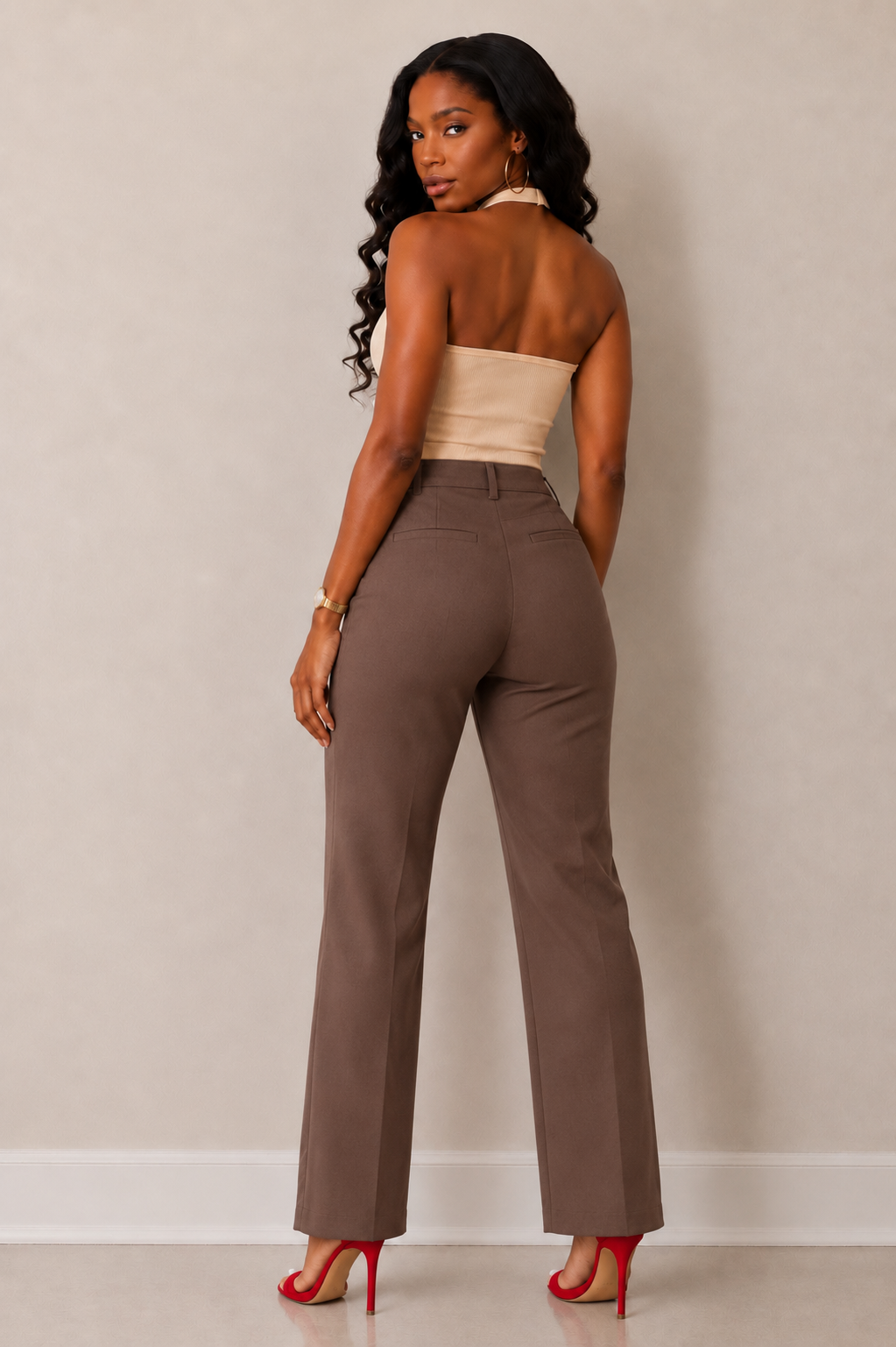 Ribbed Halter Crop Top
