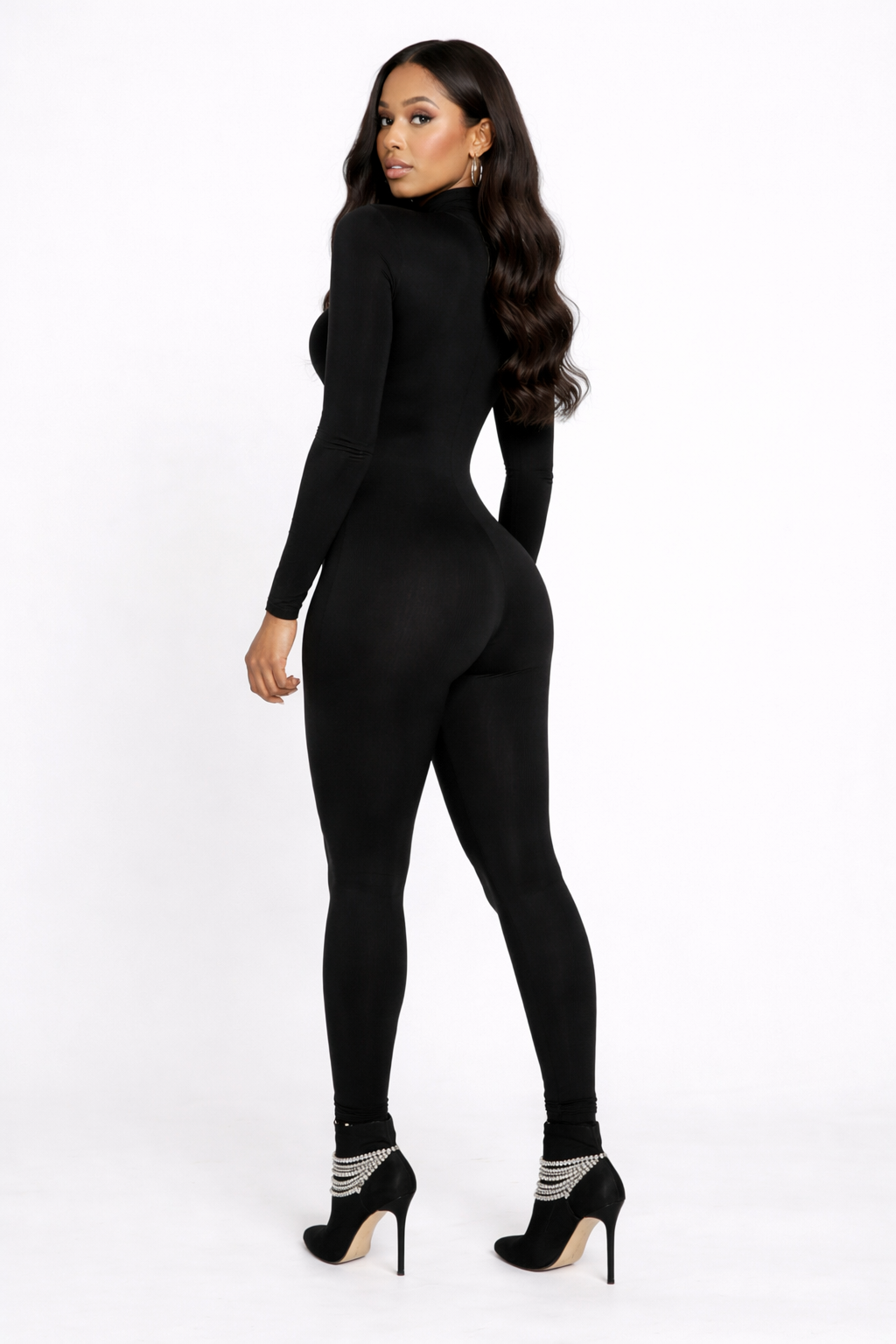 Hourglass Mock Neck Jumpsuit