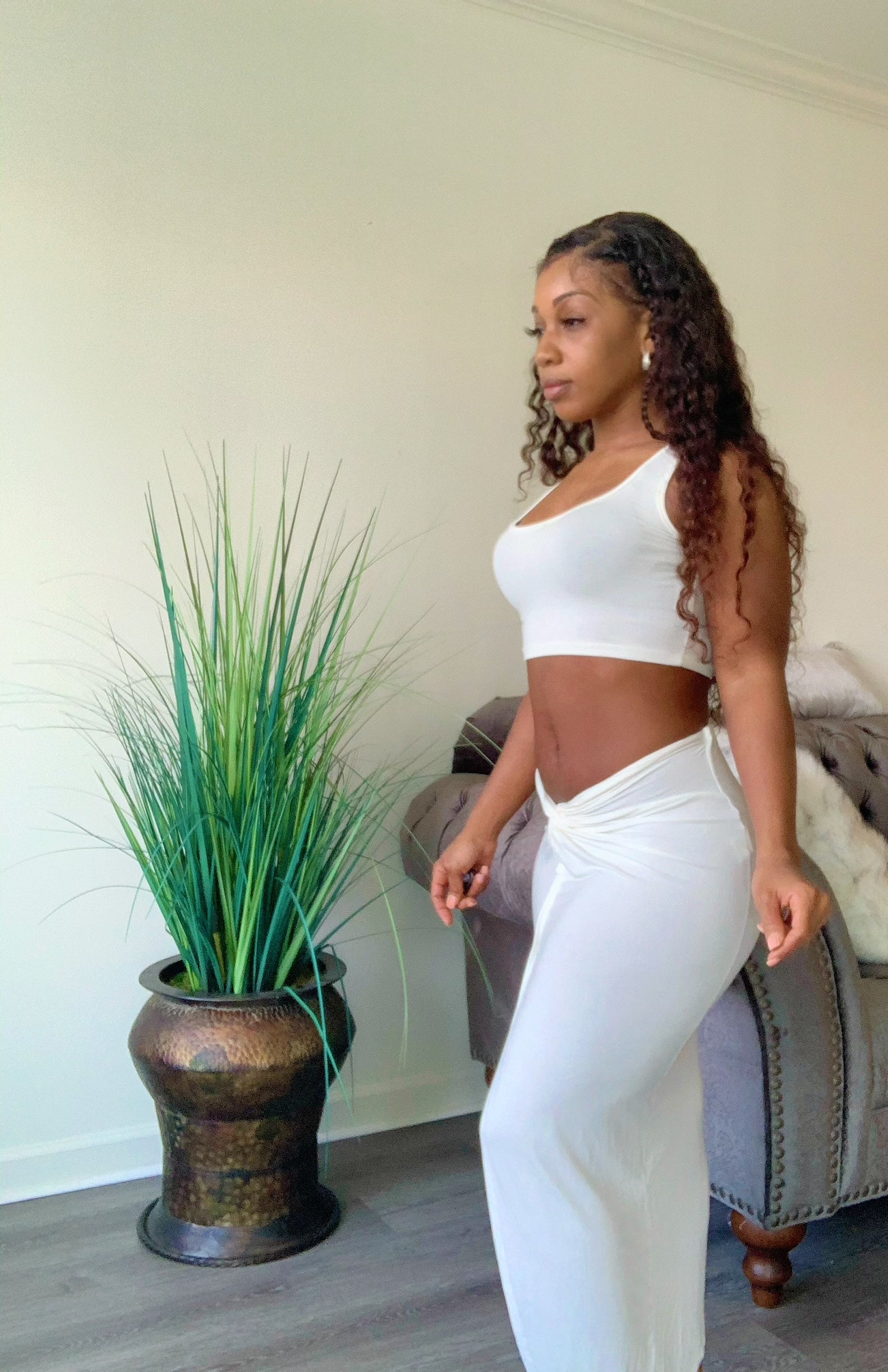 Wrapped two piece skirt set