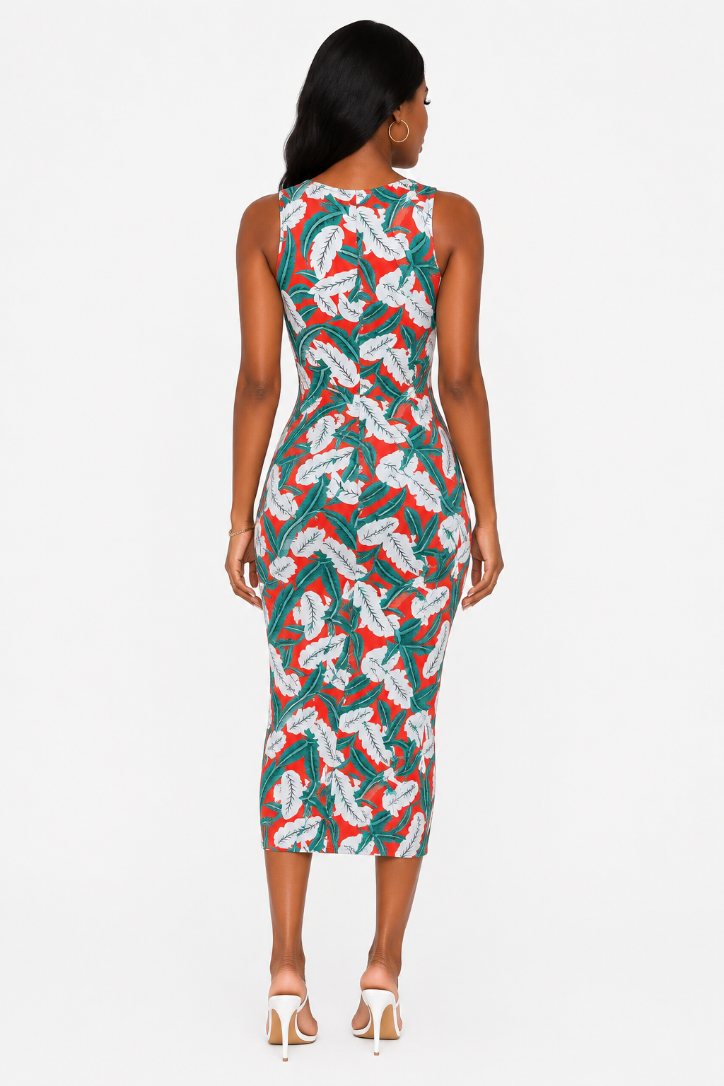 Tropical Curve Midi Dress