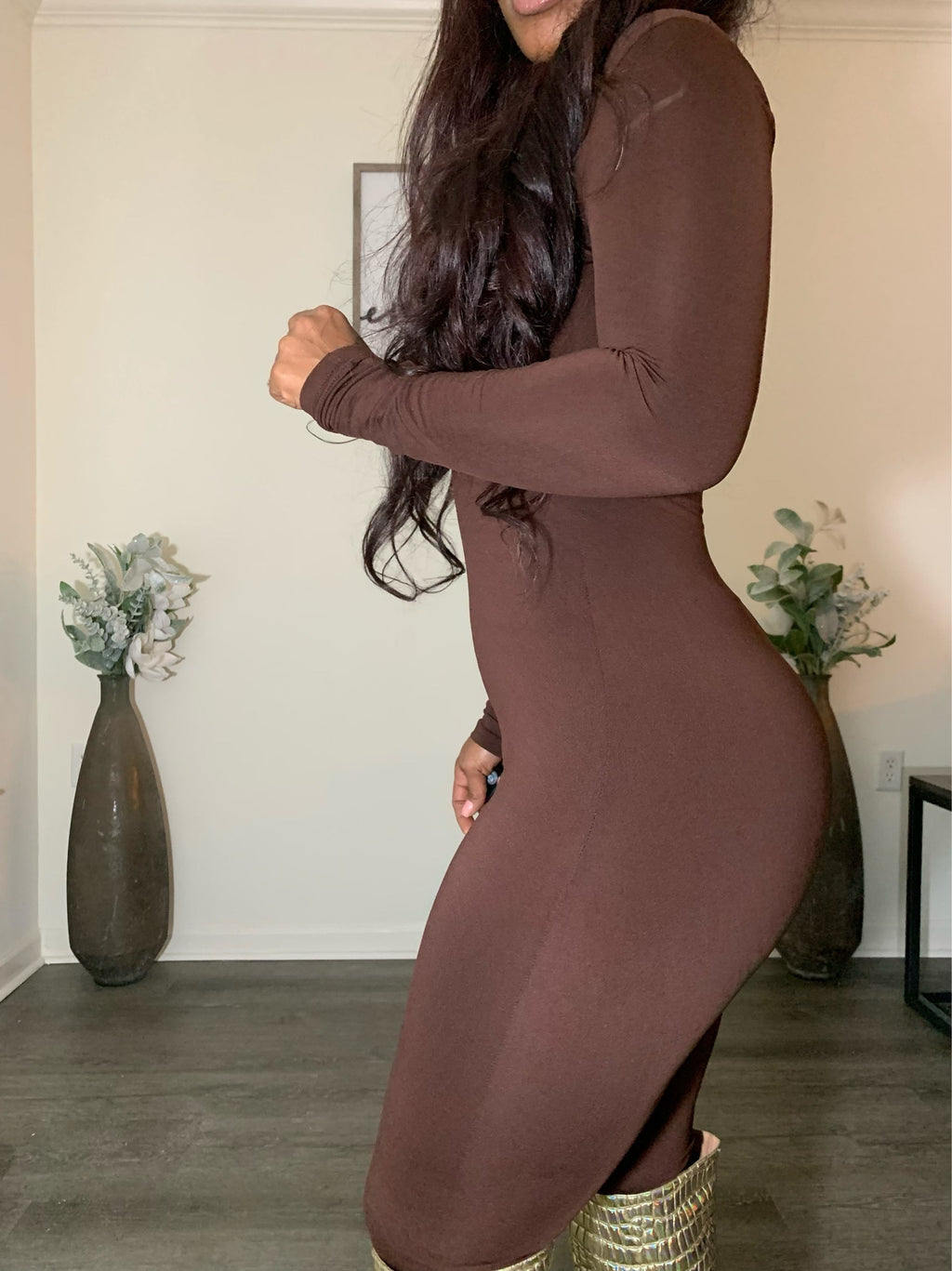 Brownie spandex jumpsuit
