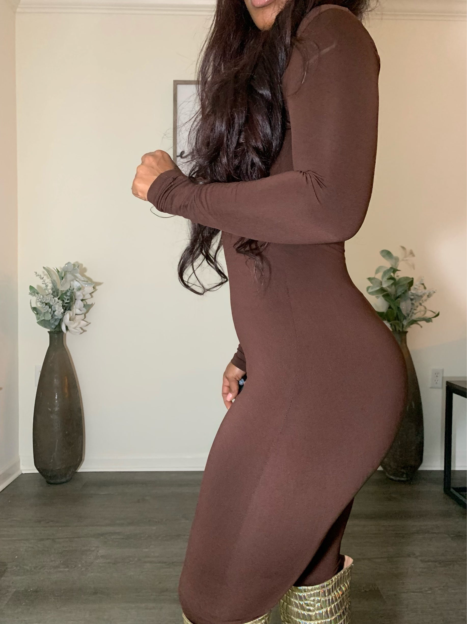 Brownie spandex jumpsuit