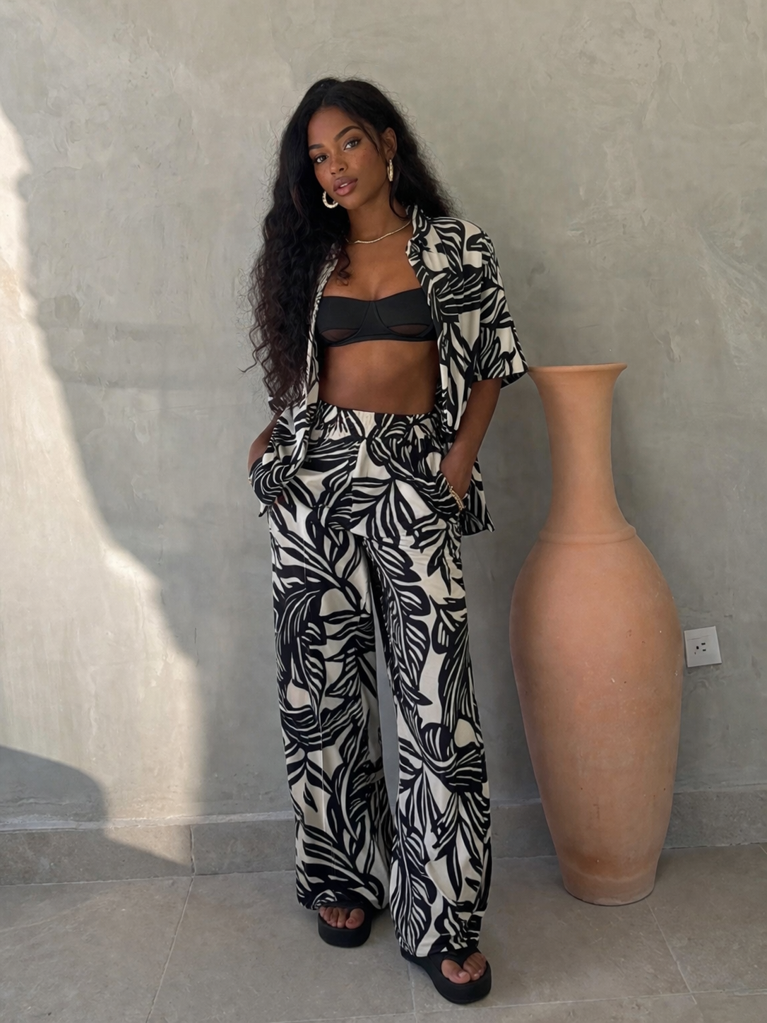 Tropical Noir Two Piece Set