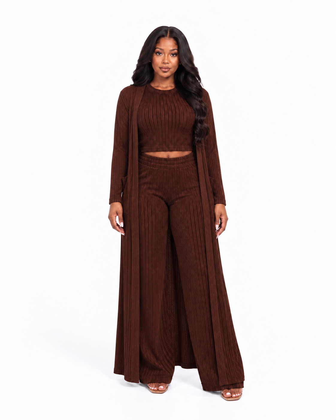 Luxe Ribbed Three Piece Set