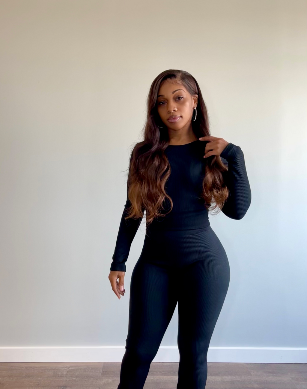 Balance two piece ribbed thermal set