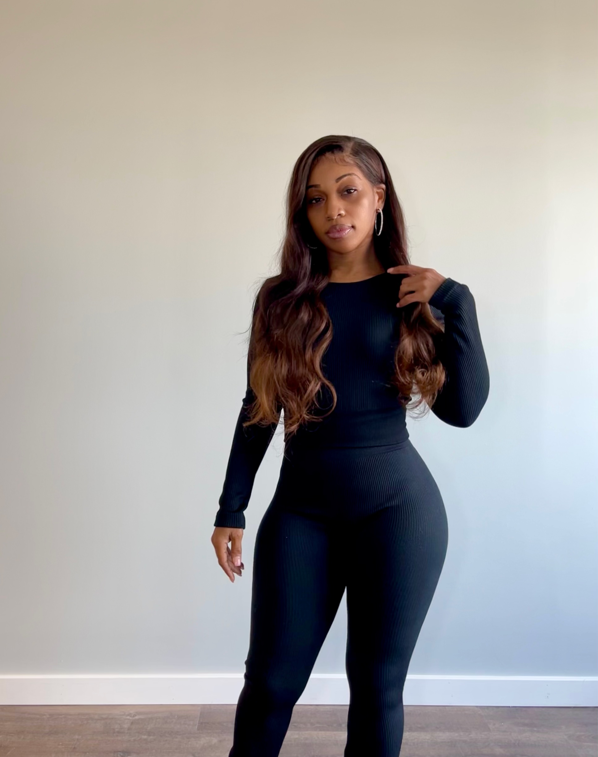 Balance two piece ribbed thermal set