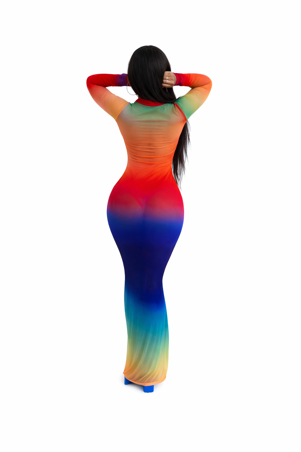Sunset Glow Sheer Maxi Dress