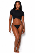 TrendzbyShe knotted two-piece swimwear set featuring a stylish top and matching bottoms, perfect for beach or poolside wear.