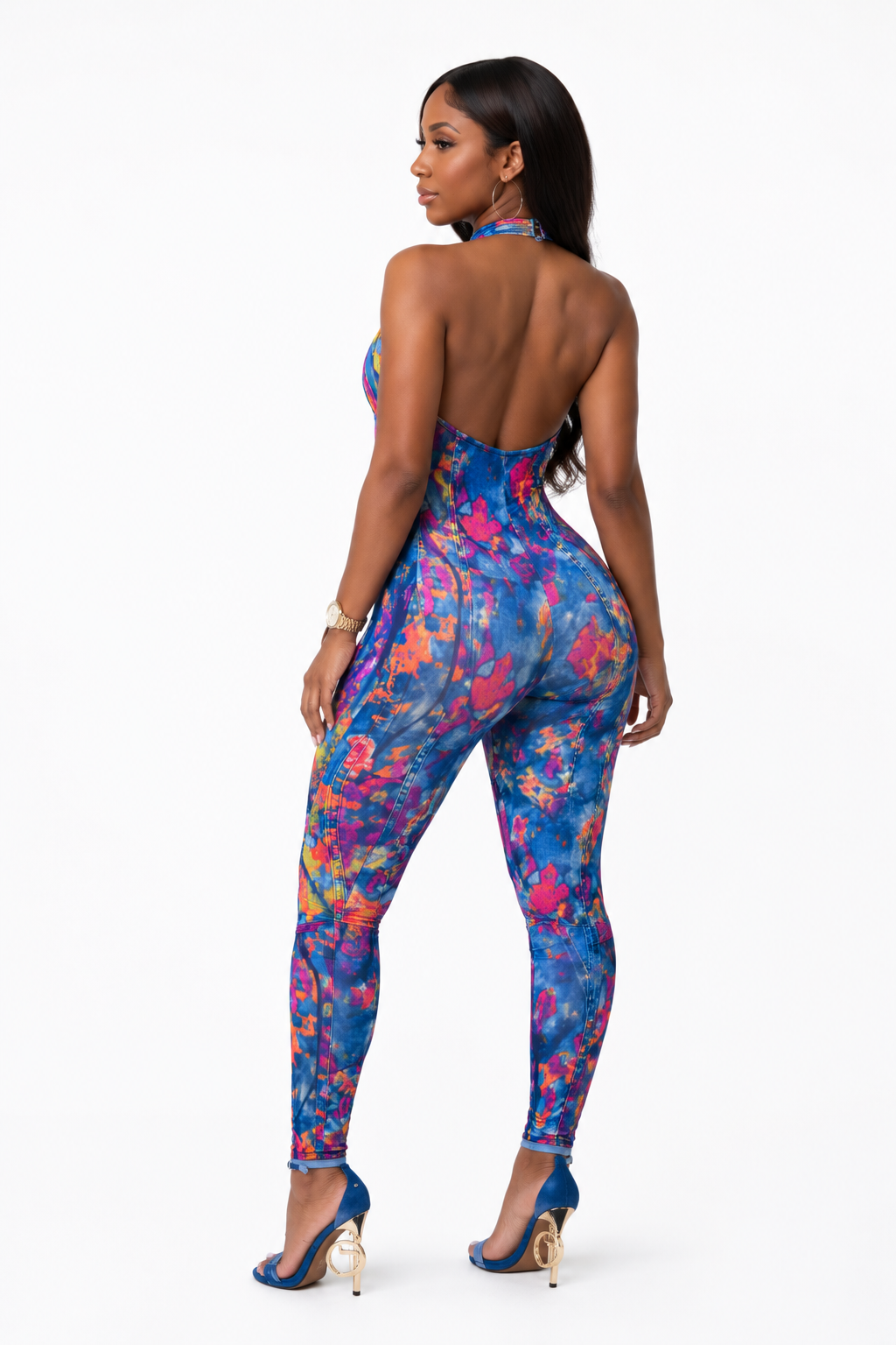 Painted Paradise Halter Jumpsuit