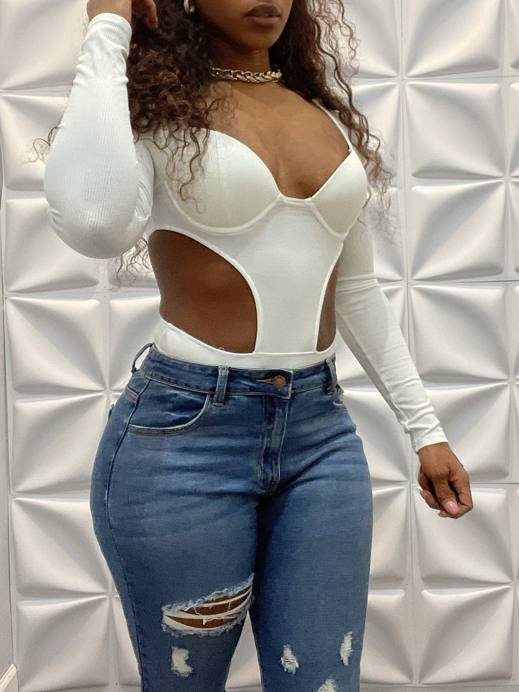 Good Genes distressed denim jeans