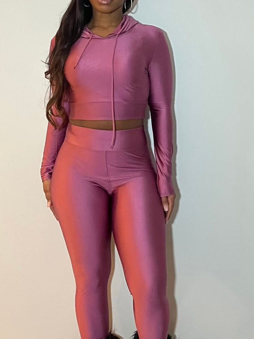 Night Jogger hooded two piece pants set