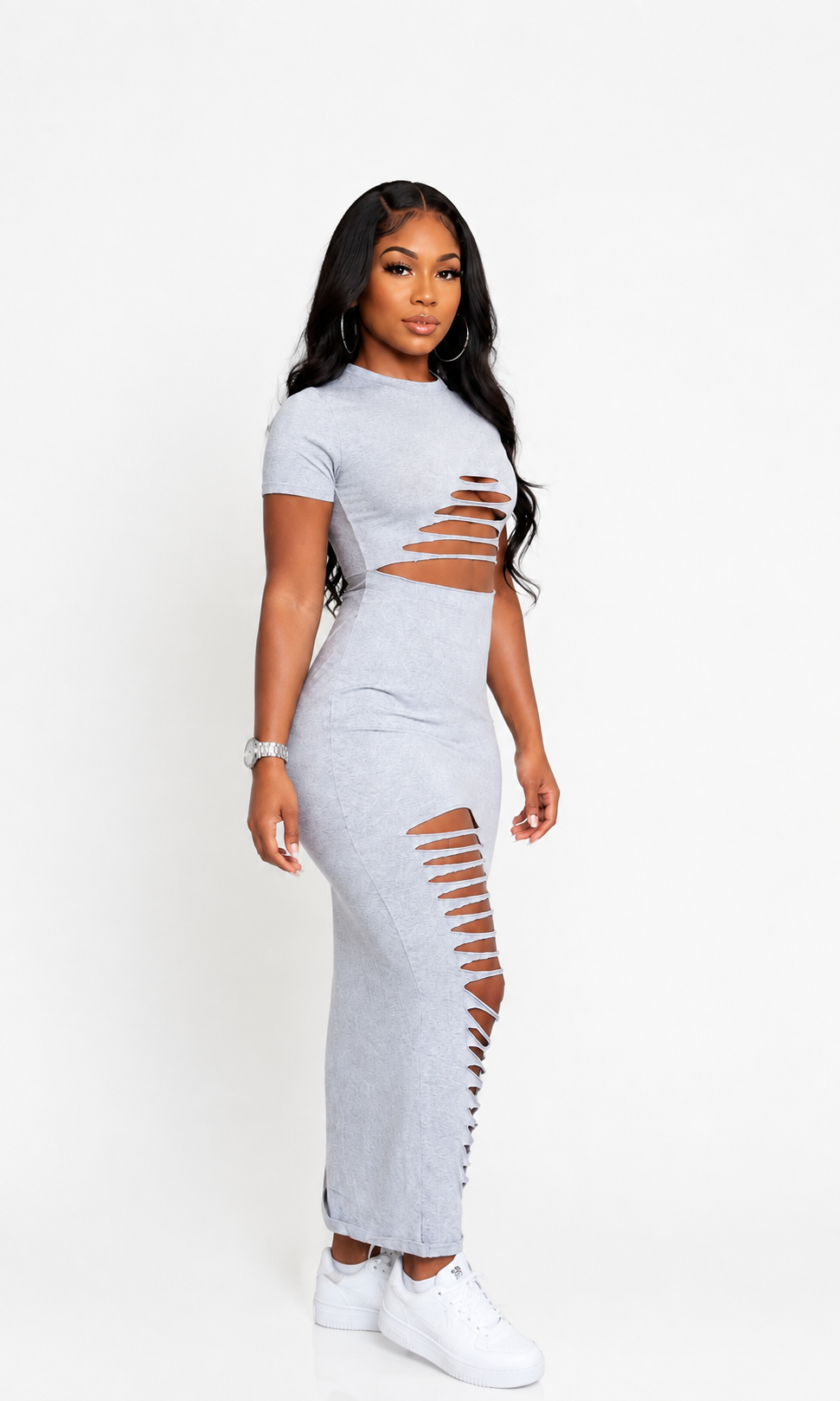 Body Talk Cut-Out Maxi Dress