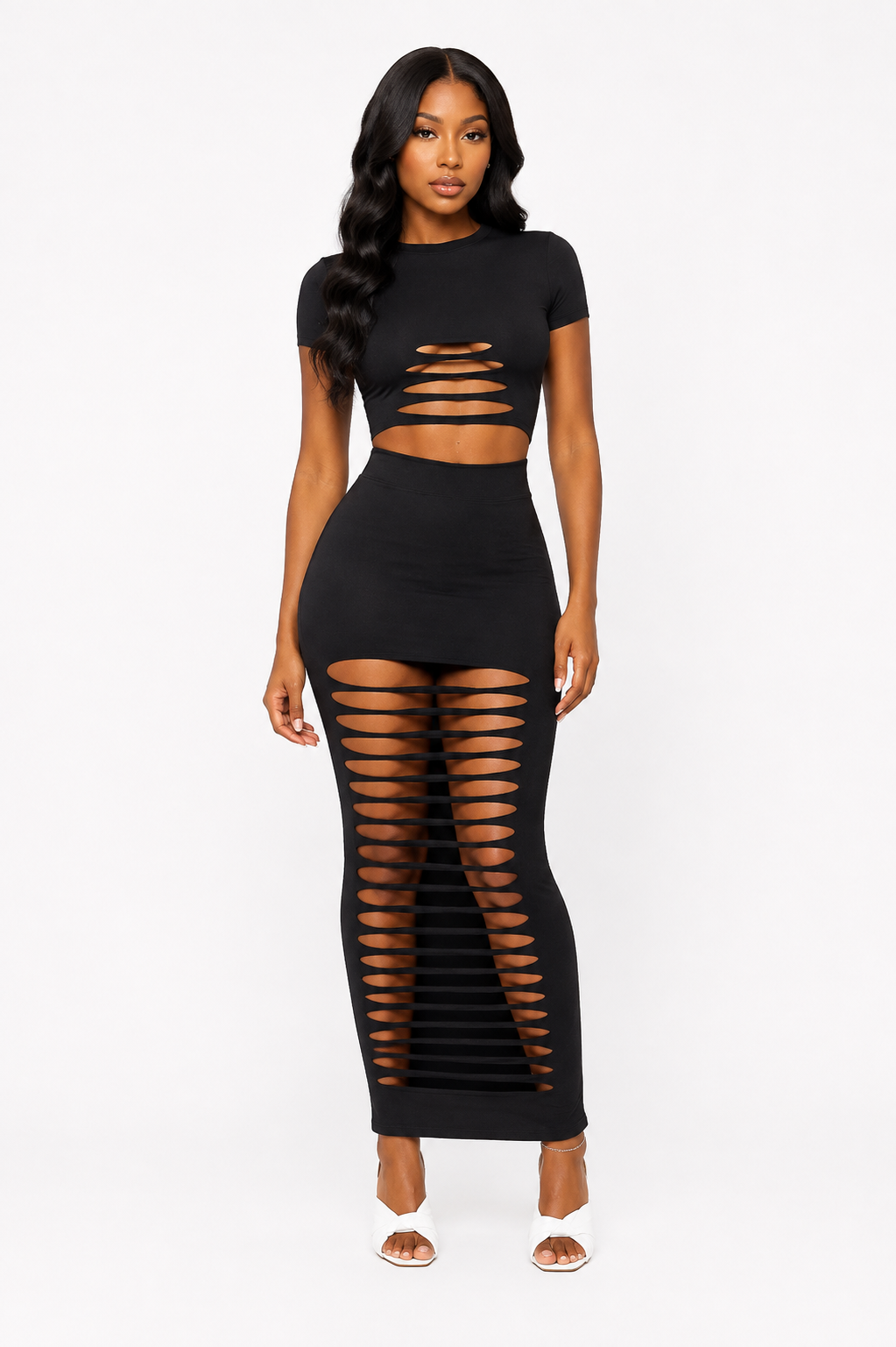 Body Talk Cut-Out Maxi Dress