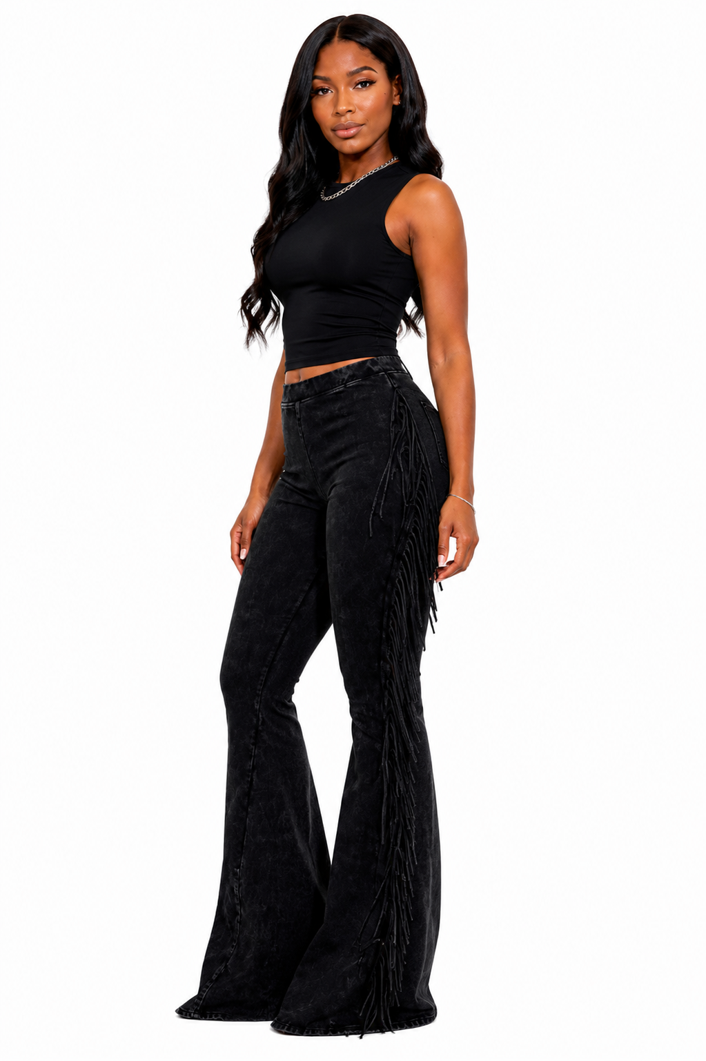 Fringe Statement Flare Pants