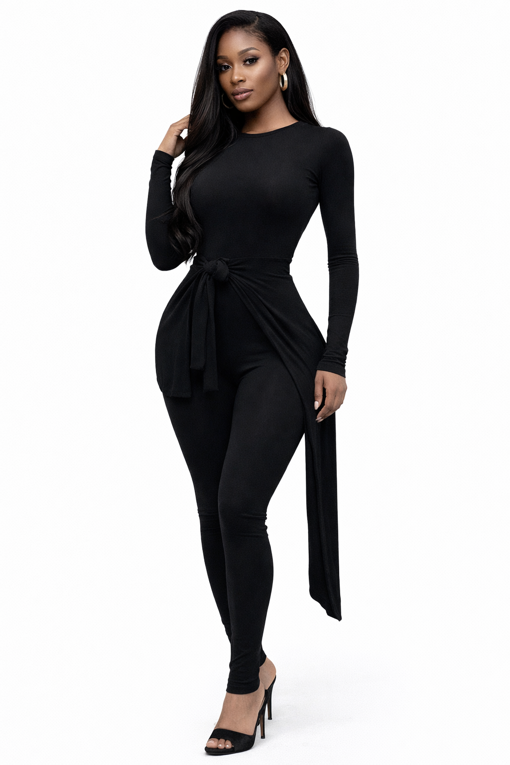 Sleek Noir Wrap Set