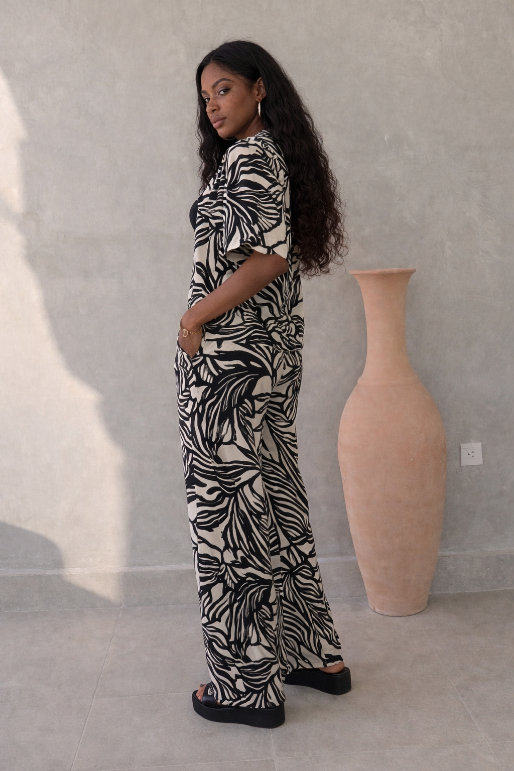 Tropical Noir Two Piece Set