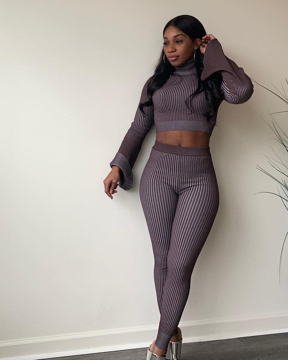 Open Arms Two Piece Turtleneck Set