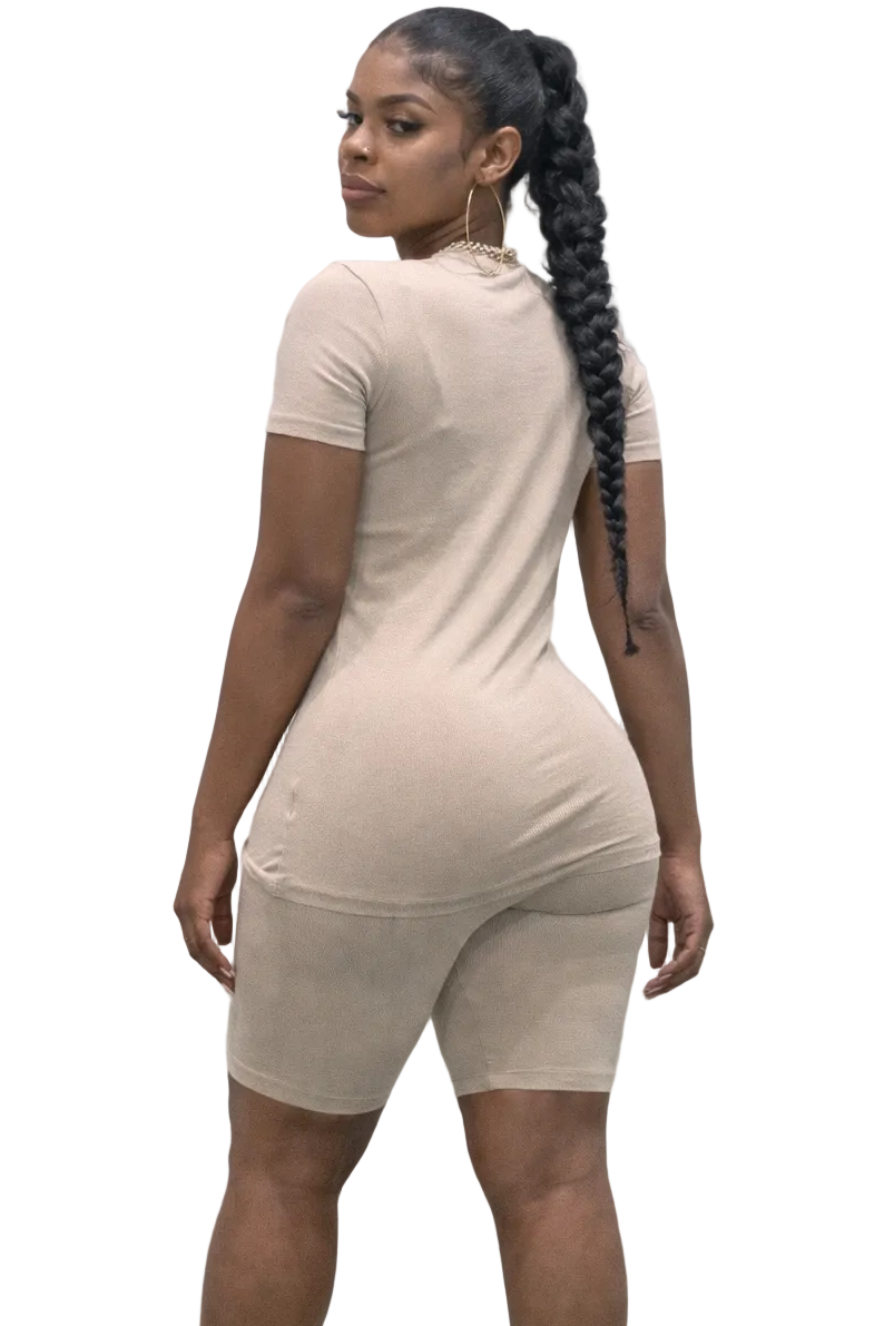 Neutral Luxe Biker Set