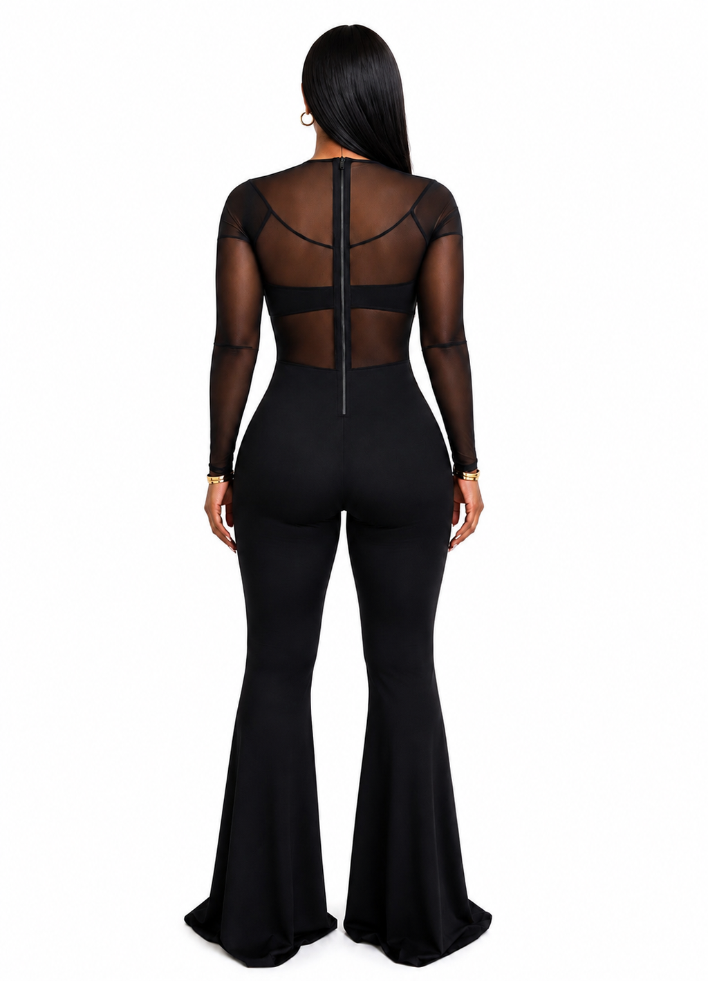Sheer Elegance Mesh Jumpsuit
