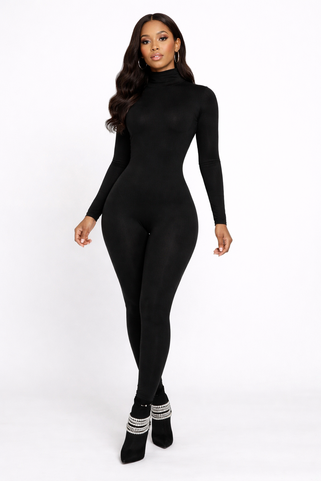 Hourglass Mock Neck Jumpsuit