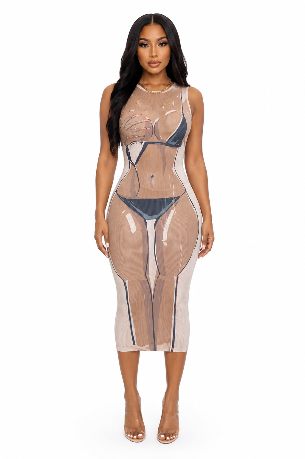 Sculpted Midi Dress