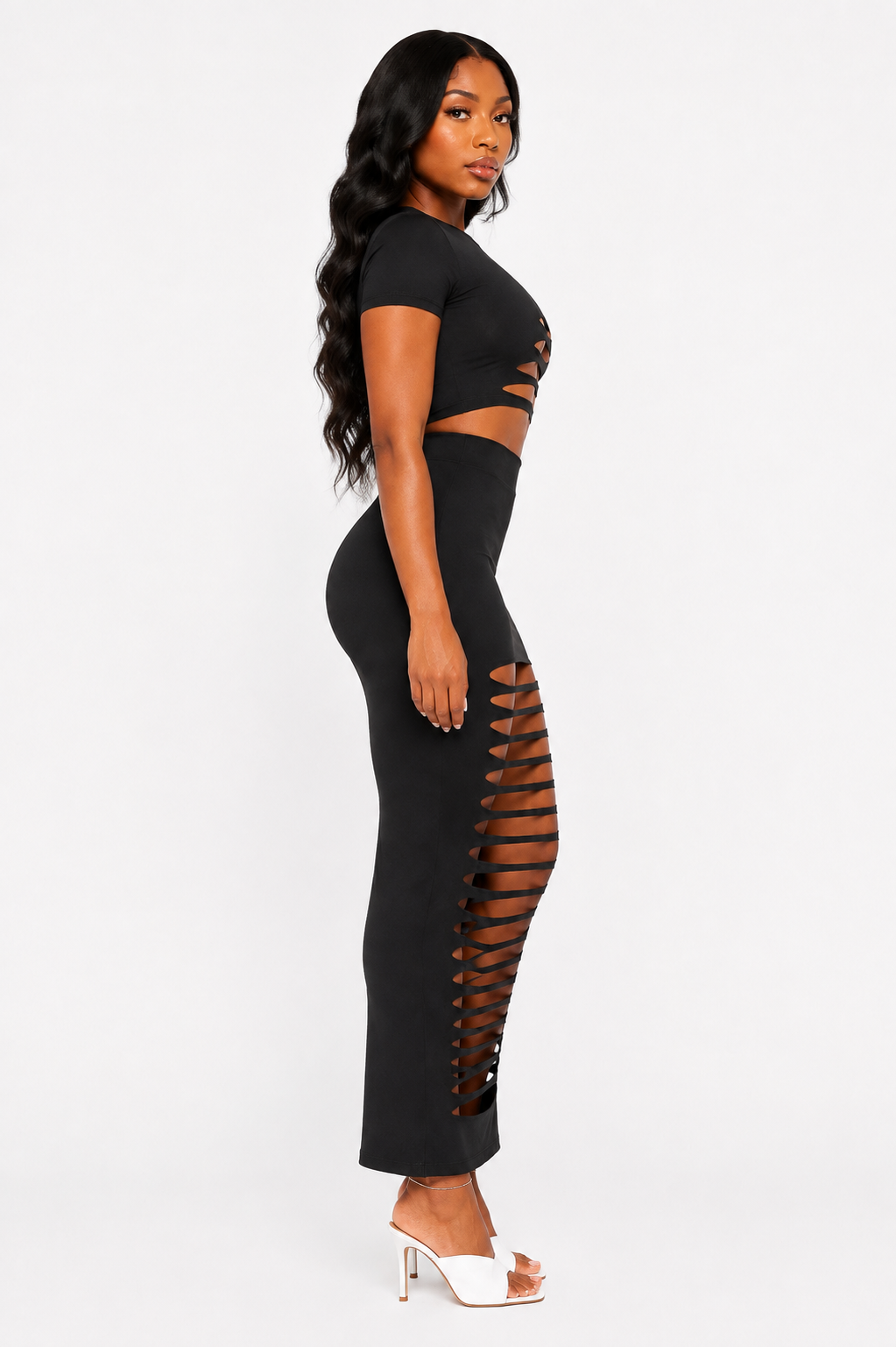 Body Talk Cut-Out Maxi Dress