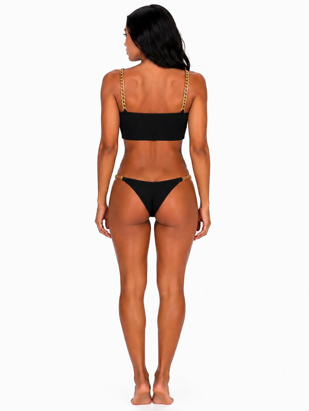 Ribbed Chain Bikini Set
