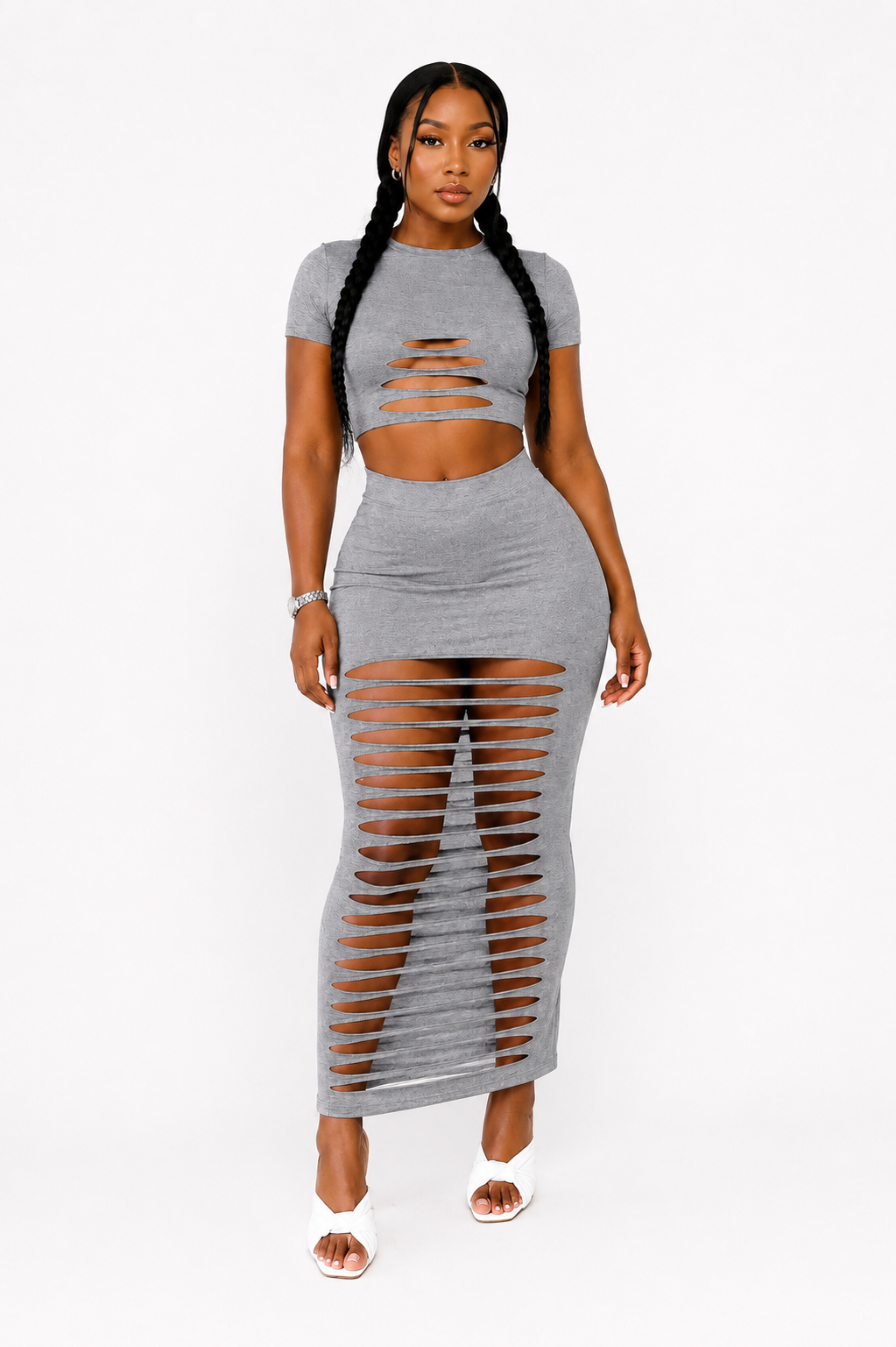 Body Talk Cut-Out Maxi Dress