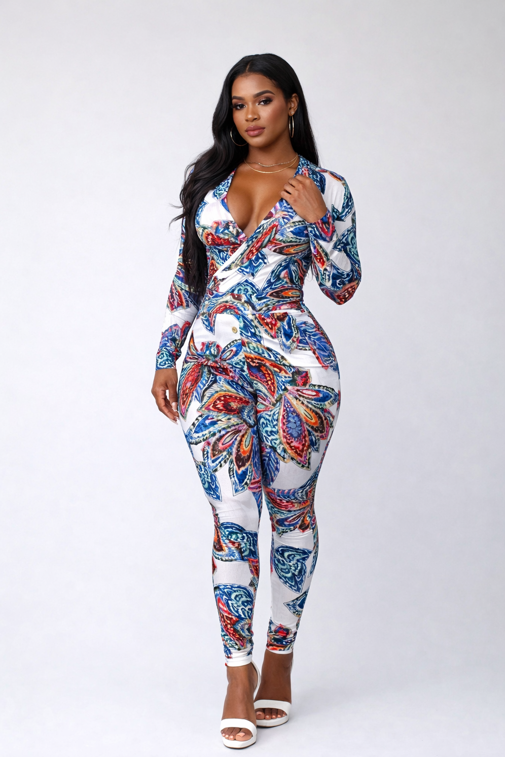 Island Muse Printed Bodysuit and Pants Set