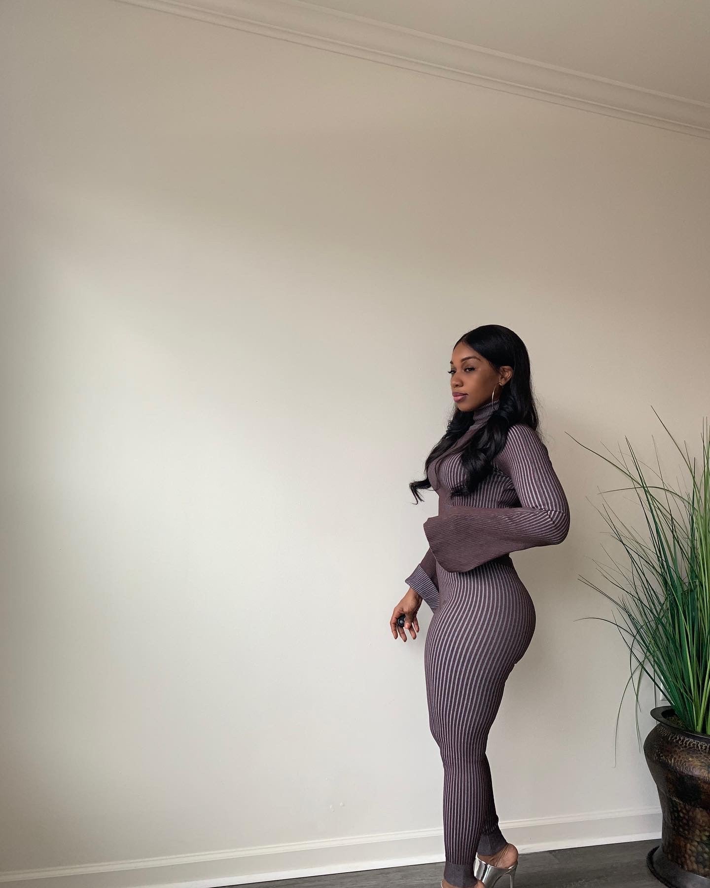 Open Arms Two Piece Turtleneck Set