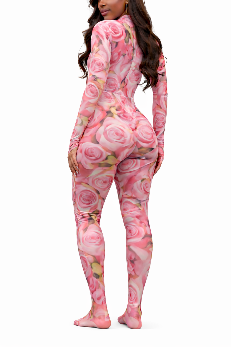 Rose Bloom Body-Con Catsuit