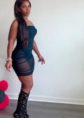 Midnight Mesh Mini Dress