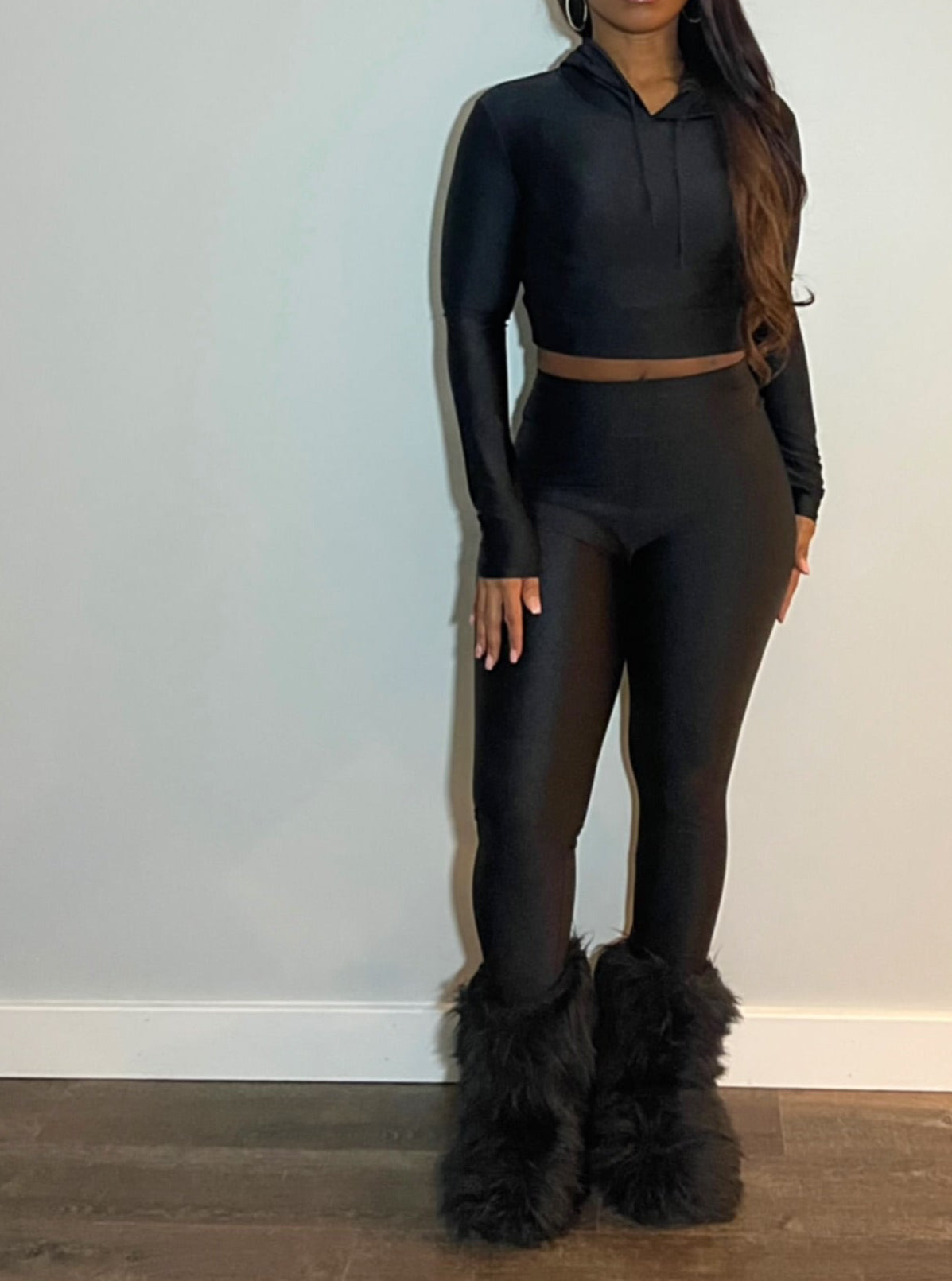 Night Jogger hooded two piece pants set