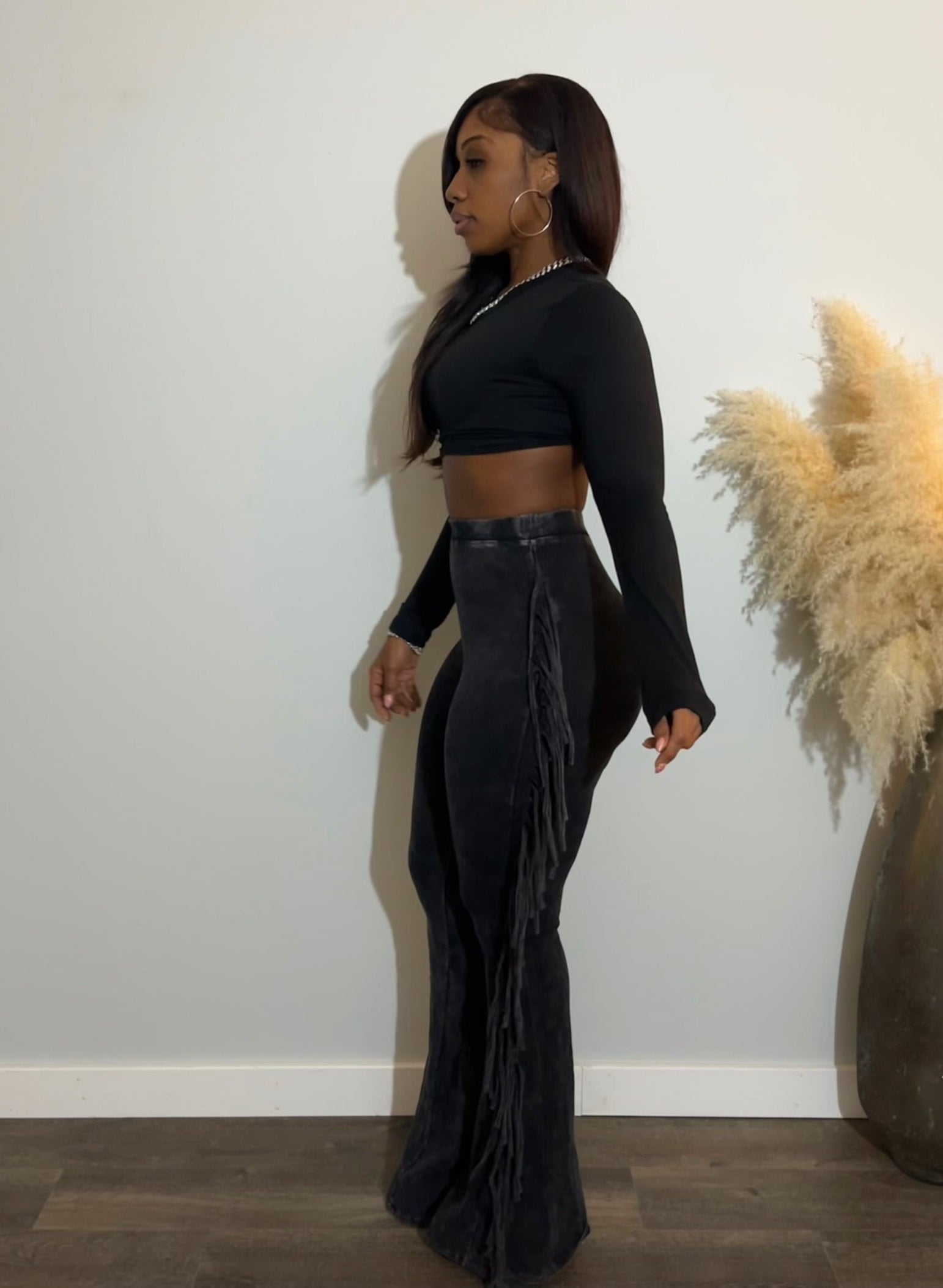 Fringe Statement Flare Pants