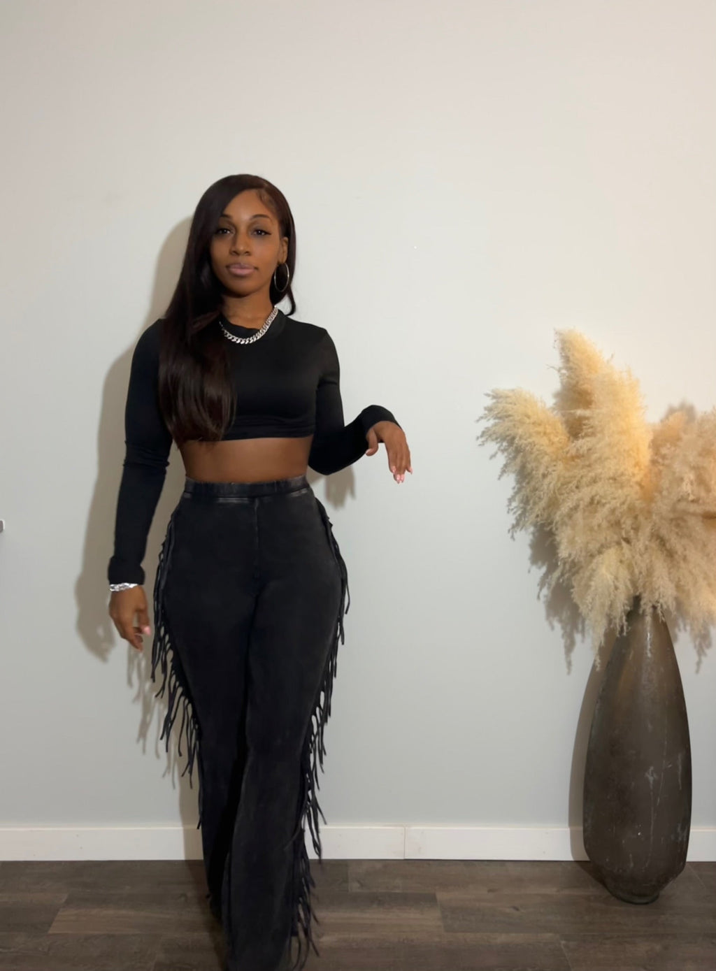 Fringe Statement Flare Pants