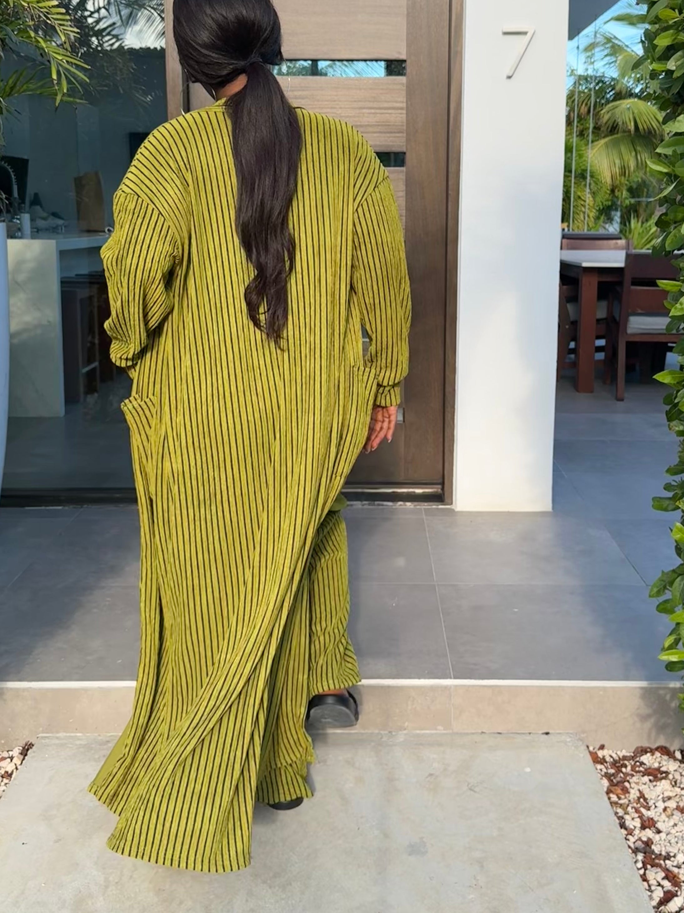 Olive Luxe Ribbed Three Piece Set