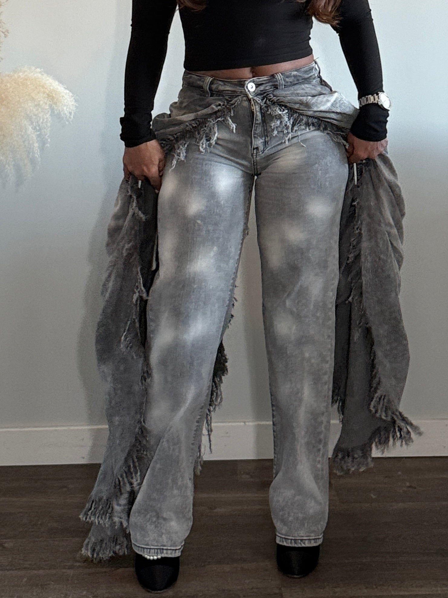 Street Royalty Draped Denim Pants