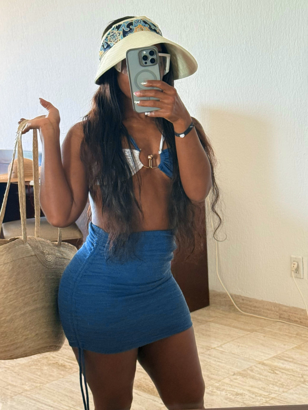 Azure Coast Ruched Skirt Set